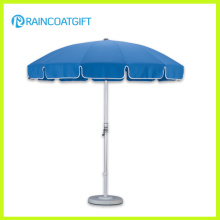 Parasol al aire libre azul de aluminio del poste